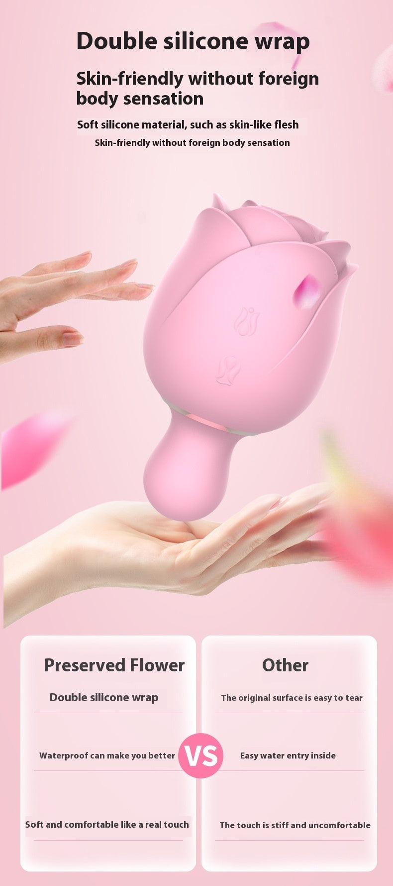 Preserved Flower Pulse Massager